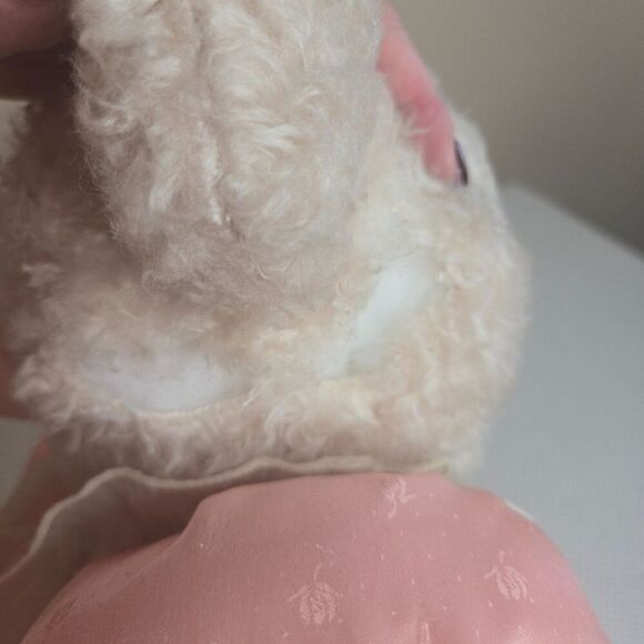 Vintage 80s Rosenbear Teddy Bear Pink Dress Articulated Large Artist Signed TLC - Picture 7 of 14